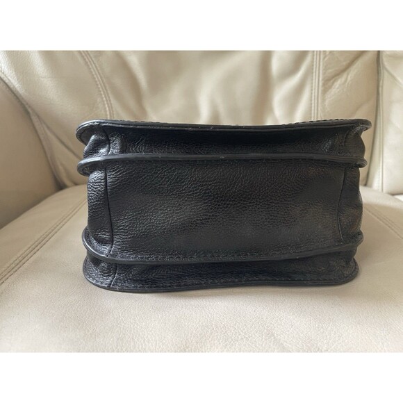 Fossil Satchel Crossbody Bag Ryder Signature Jacquard Fabric & Leather Black - Picture 7 of 16